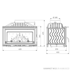 Камінна топка KAWMET W15 (9.4 kW) EСO. Фото 10