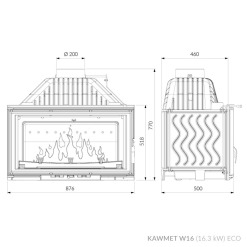 Камінна топка KAWMET W16 (16.3 kW) ECO. Фото 8