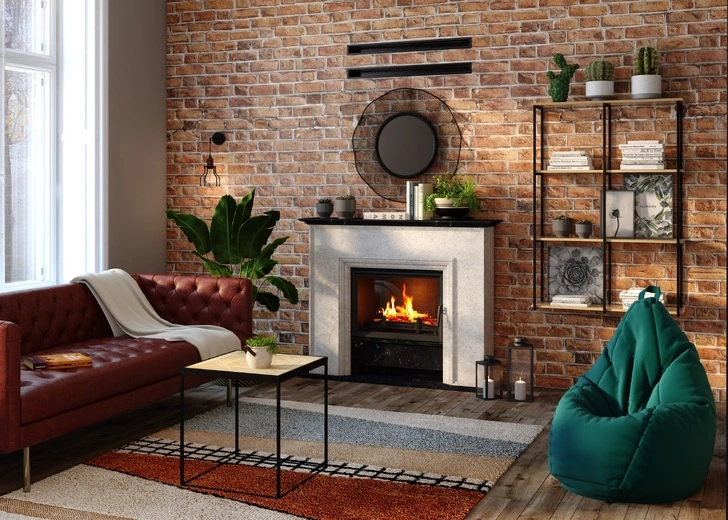 Wkład kominkowy KAWMET W17 (12.3 kW) ECO we wnętrzu