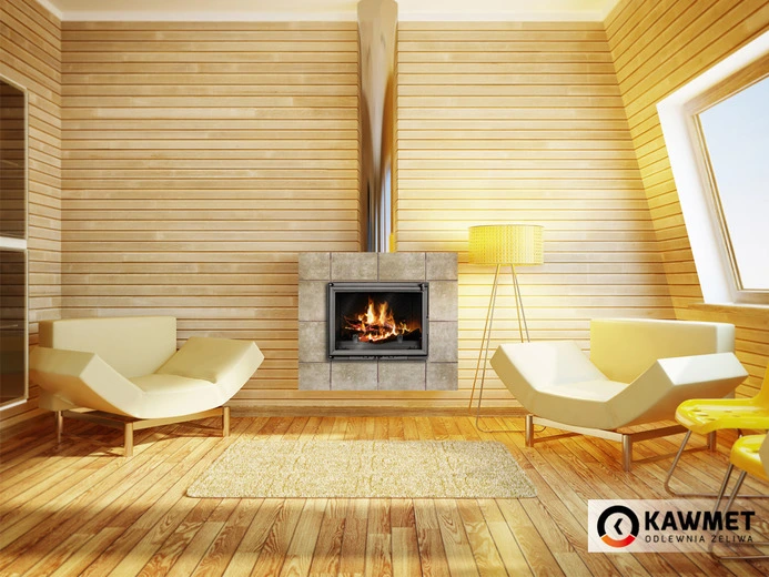 Wkład kominkowy KAWMET W13 (9.5 kW) we wnętrzu