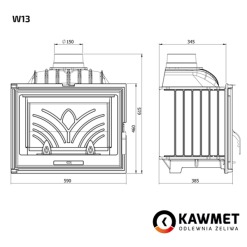 Камінна топка KAWMET W13 (9.5 kW). Фото 8