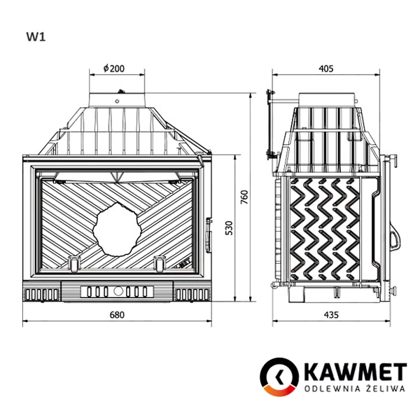 Камінна топка KAWMET W1 Herb (18 kW). Фото 8