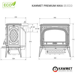 Чавунна піч KAWMET Premium NIKA S5 ECO. Фото 18