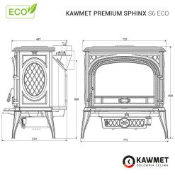 Stove KAWMET Premium SPHINX S6 ECO. Photo 17