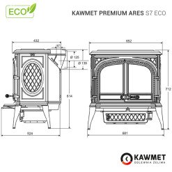 Piec wolnostojący KAWMET Premium ARES S7 ECO. Zdjęcia 38