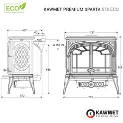 Stove KAWMET Premium SPARTA S10 ECO. Photo 38