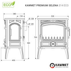 Stove KAWMET Premium SELENA S14 ECO. Photo 64