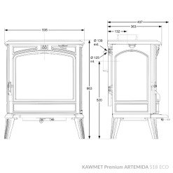Stove KAWMET Premium ARTEMIDA S18 ECO. Photo 10