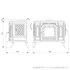 Stove KAWMET P7 (10.5 kW) CookTop PB ECO. Photo 22