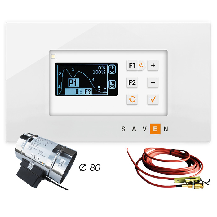 Automatic Combustion Optimiser SAVEN AutoBurn WT-80 with Door Opening Sensor