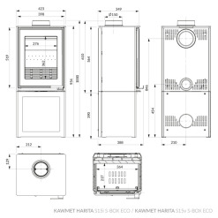 Піч камін KAWMET HARITA S15i S-Box ECO. Фото 10