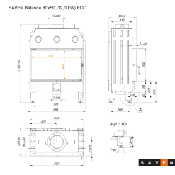 Камінна топка SAVEN Balance 80х50 ECO. Фото 12