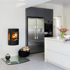 Cast Iron 3-Sided Stove MORSØ 7470 Wall Hung. Photo 3
