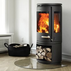 Сast Iron 3-Sided Stove MORSØ 7943 with Log Store. Photo 3