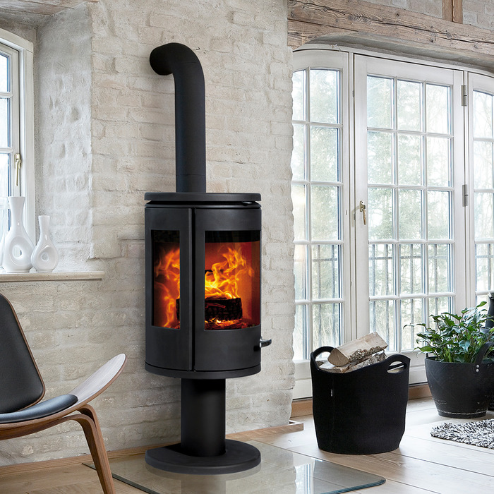 Cast Iron 3-Sided Stove MORSØ 7948 on Leg (Pedestal). Photo 3