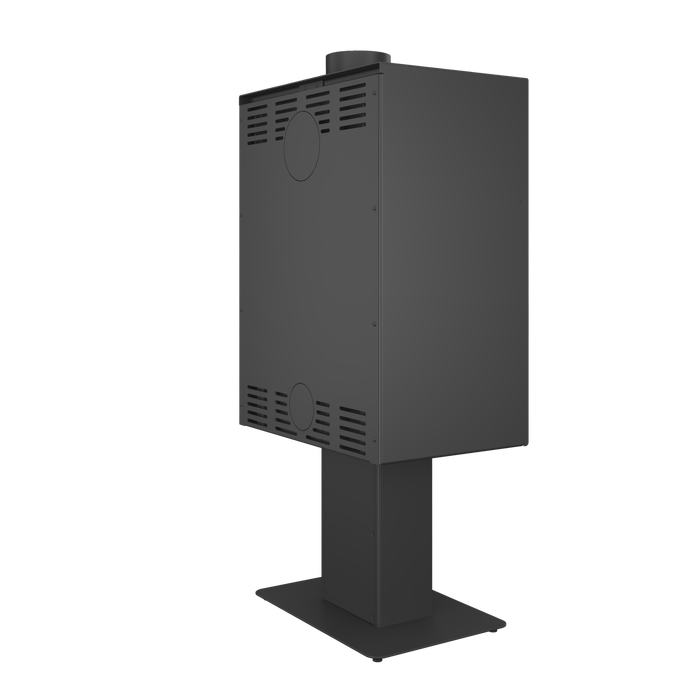 Fireplace stove SAVEN Lumi 60×82 ECO. Photo 3D